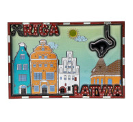 Ledusskapja magnets Riga Latvia Tris Brali un kakis Ledusskapja magnets Riga Latvia Tris Brali un kakis